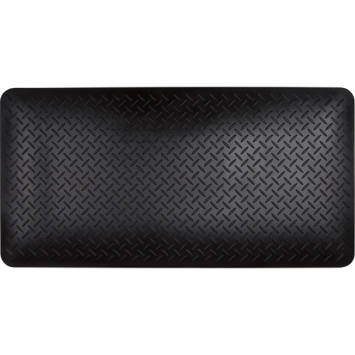 Tapis antifatigue, Losange, 1-2/3' x 3-1/4' x 3/4", Noir, Polyur&eacute;thane Nia-Chem Ltd.