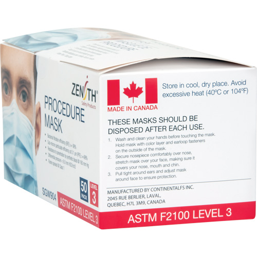 Disposable Procedure Face Masks, ASTM F2100 Level 3, Class 1 Nia-Chem Ltd.