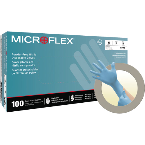 N20 Disposable Gloves, Small, Nitrile, 4.7-mil, Powder-Free, Blue Nia-Chem Ltd.