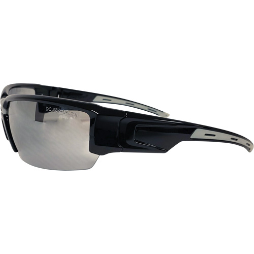 Lunettes de s&eacute;curit&eacute; Hartley, Lentille Miroir fum&eacute;, R&eacute;pond ou surpasse la norme CSA Z94.3 Nia-Chem Ltd.