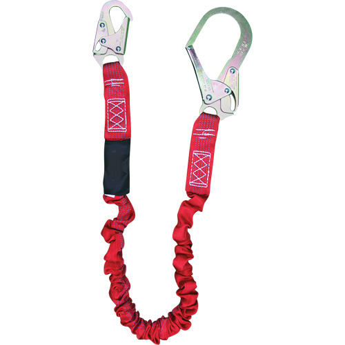 Longe amortisseuse interne ShockSorb, 6', Point d'ancrage &agrave; Crochet d'armature, Crochet mousqueton aux jambes, Polyester Nia-Chem Ltd.