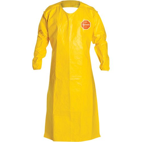 Tychem&reg; 2000 Extra-Long Long-Sleeved Apron, Polyethylene, 52" L x 28.5" W, Yellow Nia-Chem Ltd.