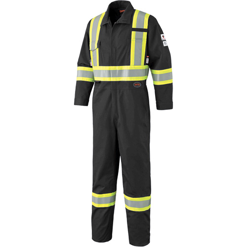 7702BK Combinaison ignifuge et r&eacute;sistant &agrave; l'arc &eacute;lectrique 88/12 FR-Tech, Taille 36, Noir, 9,7 cal/cm² Nia-Chem Ltd.
