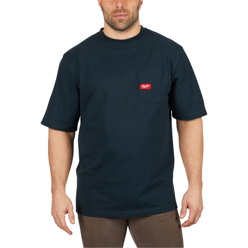 T-shirt robuste avec poche, Hommes, Petit, Bleu Nia-Chem Ltd.
