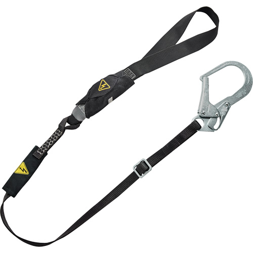 V-Series Utility Energy Absorbing Lanyard, 6', Rebar Hook Center, Snap Hook Leg Ends, Nylon Nia-Chem Ltd.