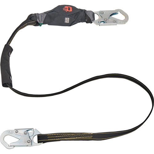Anti-Corrosion Energy Absorbing Lanyard, 6', Rebar Hook Center, Snap Hook Leg Ends, Polyester Nia-Chem Ltd.