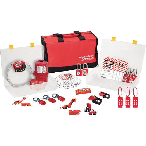 Trousse de cadenassage avec cadenas en thermoplastique de qualit&eacute; sup&eacute;rieure Zenex, Ensemble &eacute;lectrique, 27 composants compris Nia-Chem Ltd.