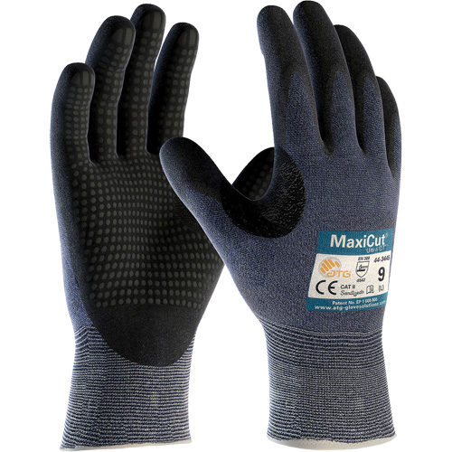 Gants ATG MaxiCut Ultra DT, Taille Grand, Calibre 15, Rev&ecirc;tement Nitrile, Enveloppe en Fil technique, ASTM ANSI niveau A3/EN 388 niveau 5/EN 388 niveau C Nia-Chem Ltd.