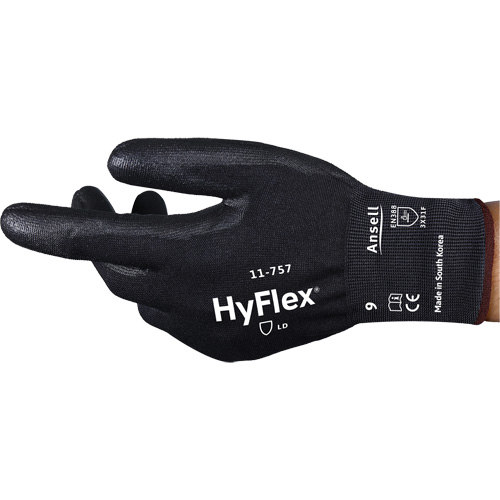 Gants r&eacute;sistant aux coupures Hyflex 11-757, Taille 6, Calibre 18, Rev&ecirc;tement Polyur&eacute;thane, Enveloppe en Intercept, ASTM ANSI niveau A7/EN 388 niveau F Nia-Chem Ltd.