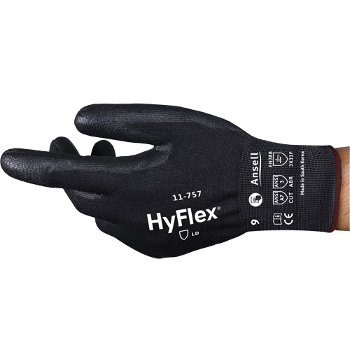 Gants r&eacute;sistant aux coupures Hyflex 11-757, Taille 7, Calibre 18, Rev&ecirc;tement Polyur&eacute;thane, Enveloppe en Intercept, ASTM ANSI niveau A7/EN 388 niveau F Nia-Chem Ltd.
