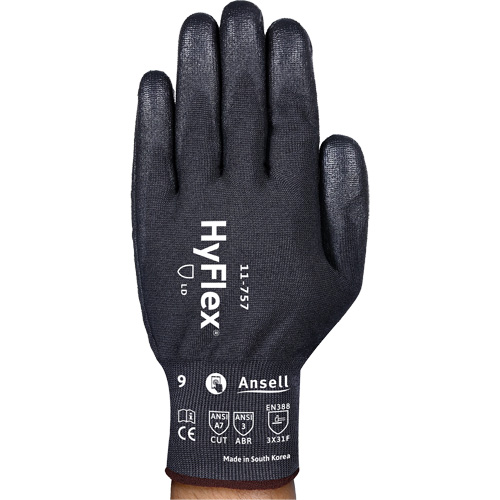Gants r&eacute;sistant aux coupures Hyflex 11-757, Taille 7, Calibre 18, Rev&ecirc;tement Polyur&eacute;thane, Enveloppe en Intercept, ASTM ANSI niveau A7/EN 388 niveau F Nia-Chem Ltd.