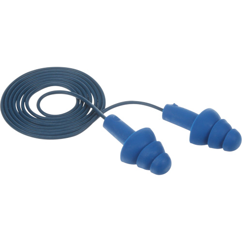 Bouchons d'oreilles pr&eacute;moul&eacute;s E-A-R Ultrafit , Avec cordon, Taille unique, Vrac - Sac en poly, NRR dB NRR 25 dB Nia-Chem Ltd.