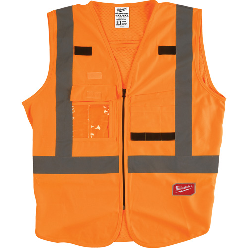 Safety Vest, High Visibility Orange, 4X-Large/5X-Large Nia-Chem Ltd.