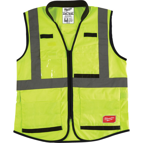 Performance Safety Vest, High Visibility Lime-Yellow, 4X-Large/5X-Large Nia-Chem Ltd.