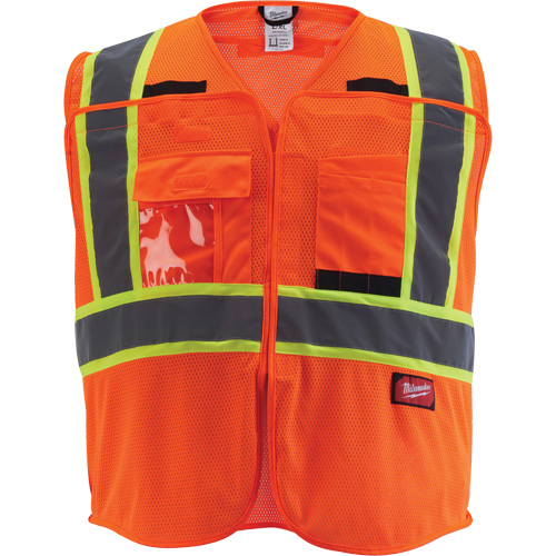 Veste de s&eacute;curit&eacute; pour signaleur, Orange haute visibilit&eacute;, Moyen/Petit Nia-Chem Ltd.