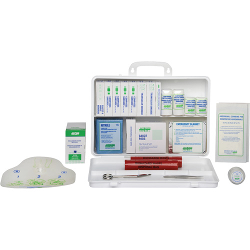 Trousse de premiers soins de base, R&eacute;pond &agrave; la norme CSA Z1220-17 type 2 environnements &agrave; faible risque, Moyen (26-50 travailleurs) Nia-Chem Ltd.