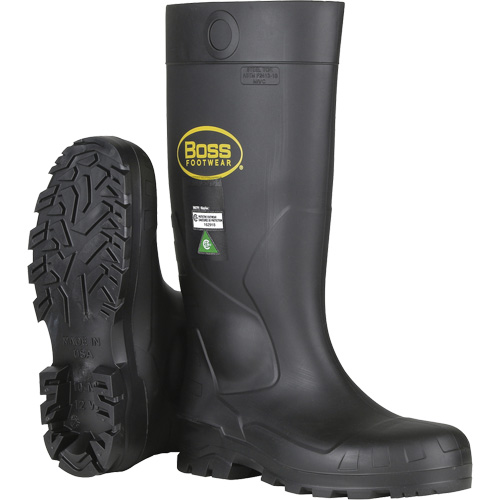 Botte de s&eacute;curit&eacute; compl&egrave;te Boss Dynamic, PVC, Embout Acier, Pointure 6, Semelle R&eacute;sistant aux perforations Nia-Chem Ltd.