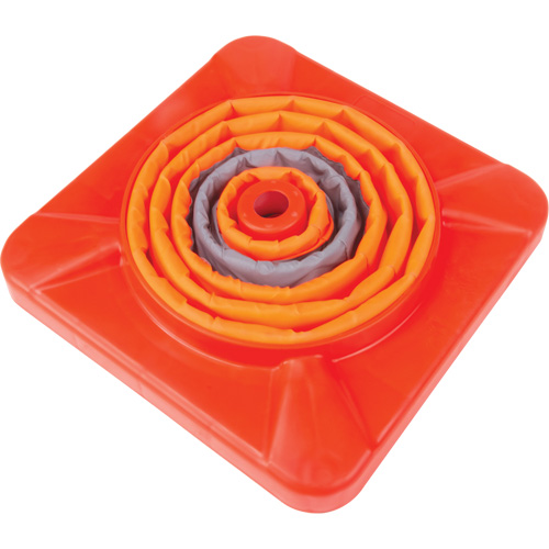 C&ocirc;ne de signalisation repliable, 18" h, Orange Nia-Chem Ltd.