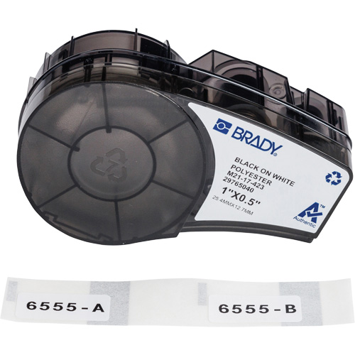 &eacute;tiquettes polyvalentes avec ruban pour environnements hostiles, Noir Nia-Chem Ltd.