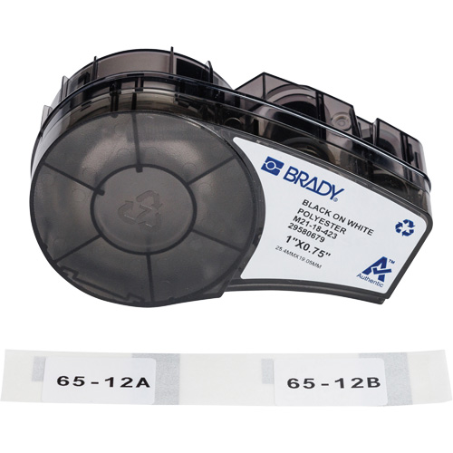 &eacute;tiquettes polyvalentes avec ruban pour environnements hostiles, Noir Nia-Chem Ltd.
