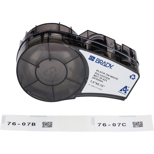 &eacute;tiquettes polyvalentes avec ruban pour environnements hostiles, Noir Nia-Chem Ltd.