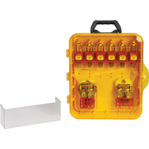 Lockout Station with Keyed Alike Nylon Safety Lockout Padlocks, Plastic Padlocks, 12 Padlock Capacity, Padlocks Included Nia-Chem Ltd.