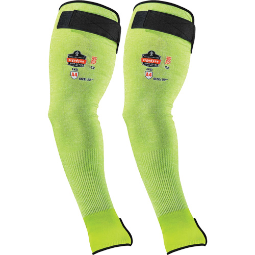 ProFlex 7941-PR Cut-Resistant Protective Arm Sleeve, TenaLux, 18", ASTM ANSI Level A4/EN 388 Level D, High Visibility Lime Nia-Chem Ltd.
