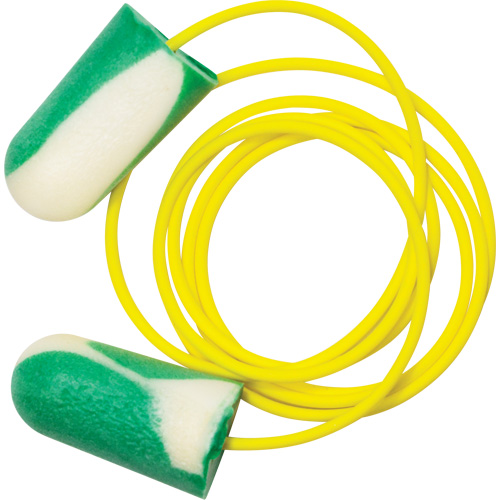 Bouchons d'oreilles biosourc&eacute;s Mega Bullet BioSoft, Vrac - Boîte, Avec cordon Nia-Chem Ltd.