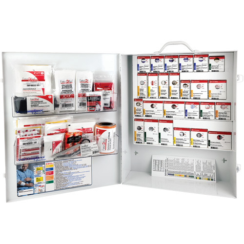 Armoire pour premiers soins SmartCompliance, R&eacute;pond &agrave; la norme CSA Z1220-17 type 3 environnements &agrave; haut risque, Moyen (26-50 travailleurs) Nia-Chem Ltd.