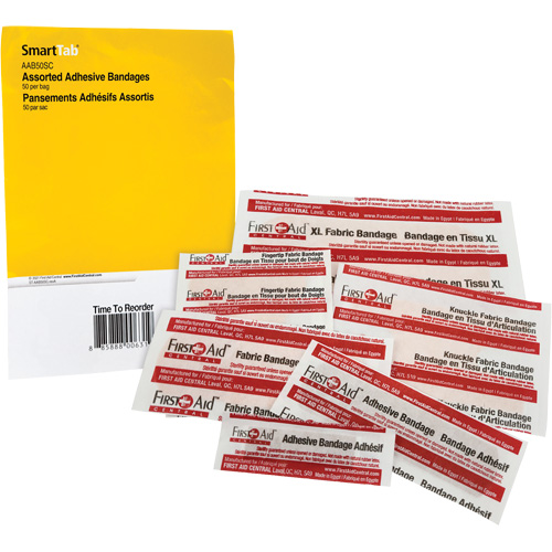 SmartCompliance&reg; Refill Adhesive Bandages, Assorted, Fabric/Plastic, Non-Sterile Nia-Chem Ltd.