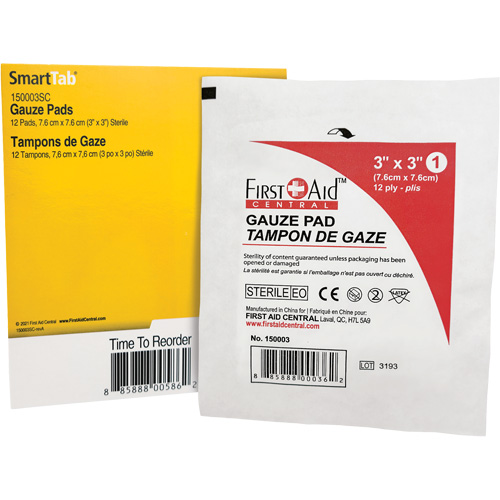 SmartCompliance&reg; Refill Gauze, Pad, 3" L x 3" W, Sterile, Medical Device Class 1 Nia-Chem Ltd.