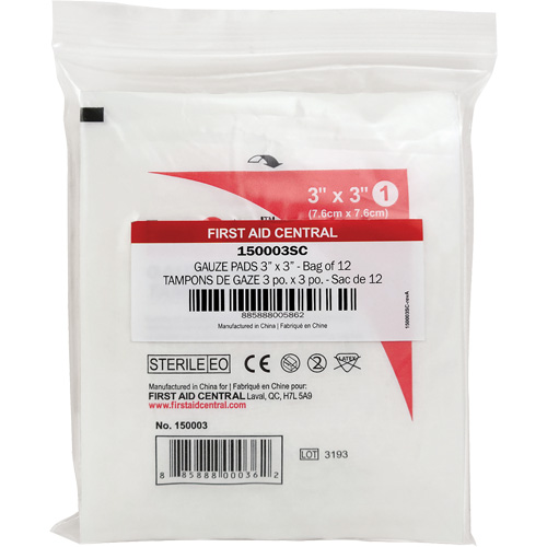 SmartCompliance&reg; Refill Gauze, Pad, 3" L x 3" W, Sterile, Medical Device Class 1 Nia-Chem Ltd.