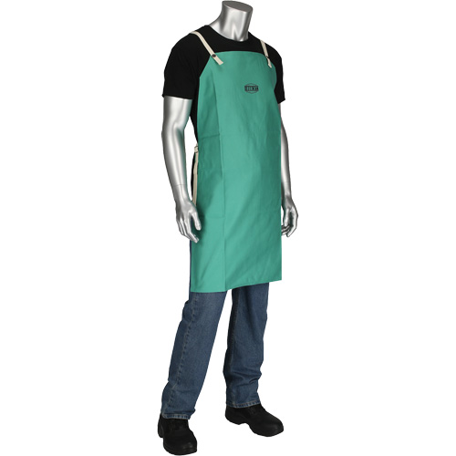 Dynamic Ironcat&reg; FR Cotton Sateen Apron, Bib, Green Nia-Chem Ltd.