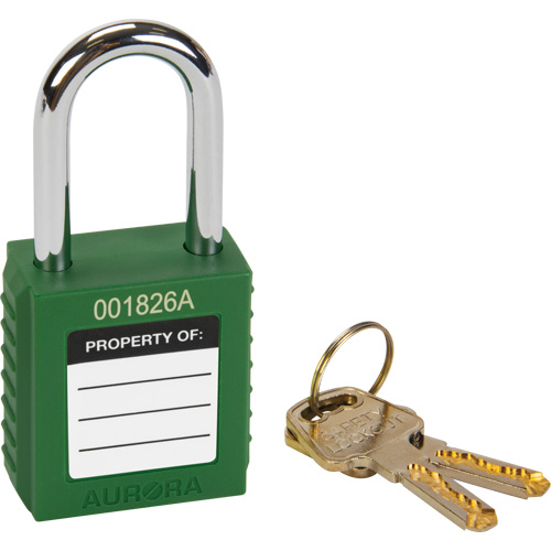 Lock for Lockouts, Safety Padlock, Keyed Different, Thermoplastic, 1-1/2" Width Nia-Chem Ltd.