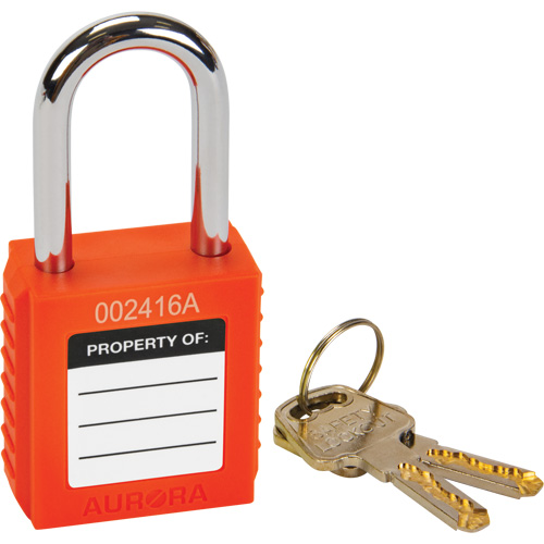 Lock for Lockouts, Safety Padlock, Keyed Different, Thermoplastic, 1-1/2" Width Nia-Chem Ltd.