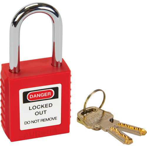 Lock for Lockouts, Safety Padlock, Keyed Different, Thermoplastic, 1-1/2" Width Nia-Chem Ltd.