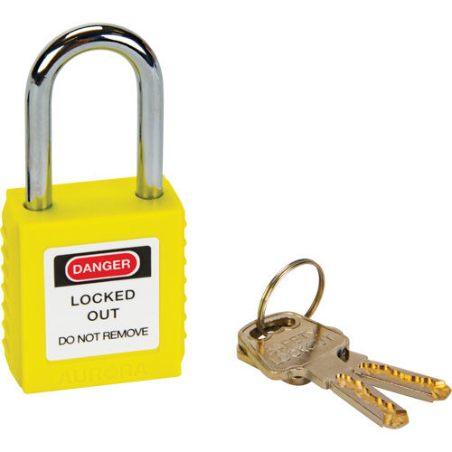 Lock for Lockouts, Safety Padlock, Keyed Different, Thermoplastic, 1-1/2" Width Nia-Chem Ltd.