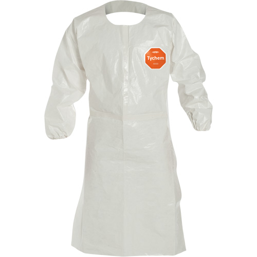 Disposable Sleeved Apron, Tychem&reg; 4000, White, 44" L Nia-Chem Ltd.