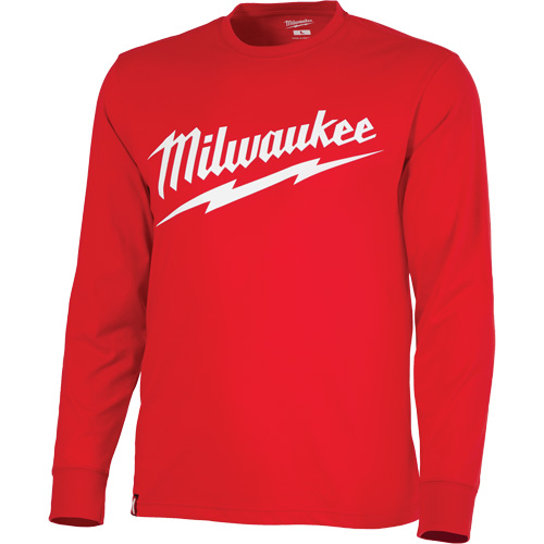 Chandail &agrave; manches longues tr&egrave;s r&eacute;sistant avec logo Milwaukee, Hommes, Petit, Rouge Nia-Chem Ltd.