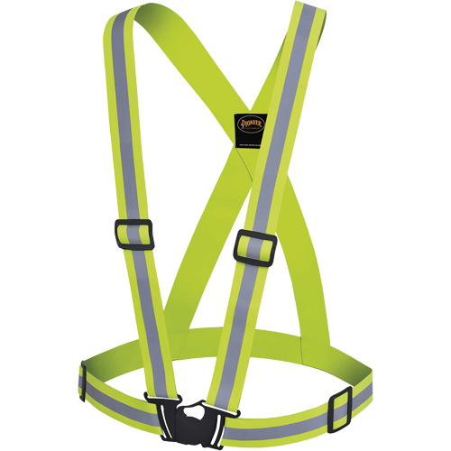 5497 Safety Sash, High Visibility Lime-Yellow, Silver Reflective Colour, One Size Nia-Chem Ltd.