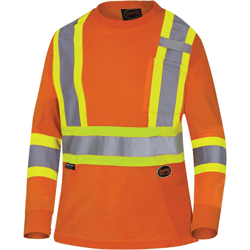 6968 T-shirt de s&eacute;curit&eacute; en il-de-perdrix pour femme, Polyester, T-petit, Orange haute visibilit&eacute; Nia-Chem Ltd.