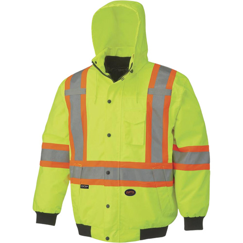 5023 Waterproof 7-in-1 Bomber Jacket, Polyester, High Visibility Lime-Yellow, Small Nia-Chem Ltd.