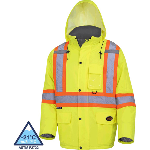 5031 Waterproof Quilted Safety Parka, High Visibility Lime-Yellow, Small Nia-Chem Ltd.