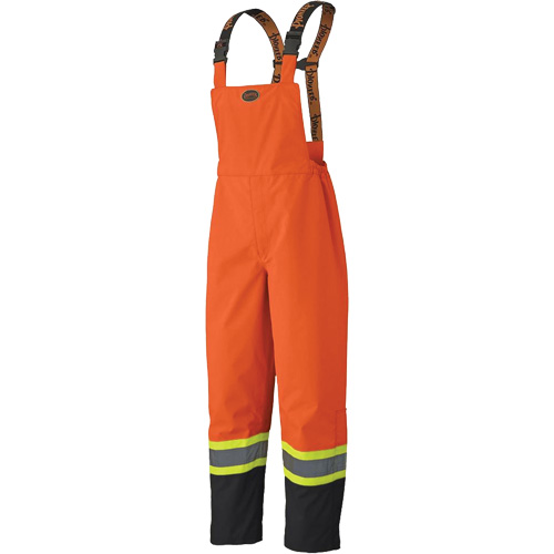 5404 Salopettes imperm&eacute;ables 300D Trilobal antid&eacute;chirure, Polyester, Petit, Noir/Orange haute visibilit&eacute; Nia-Chem Ltd.