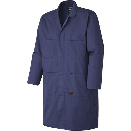 512 Shop Coat, Poly-Cotton, Small, Navy Blue Nia-Chem Ltd.