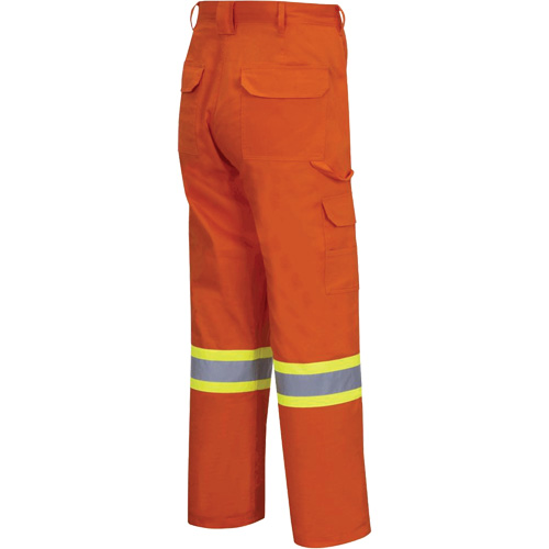 4462 Bright Safety Cargo Pants with Startech&reg; Tape, Cotton, 32, High Visibility Orange Nia-Chem Ltd.