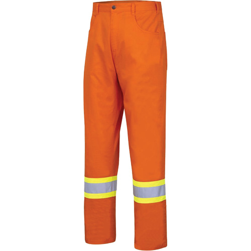 4461 Ultra-Cool Safety Pants, Cotton, 30, High Visibility Orange Nia-Chem Ltd.