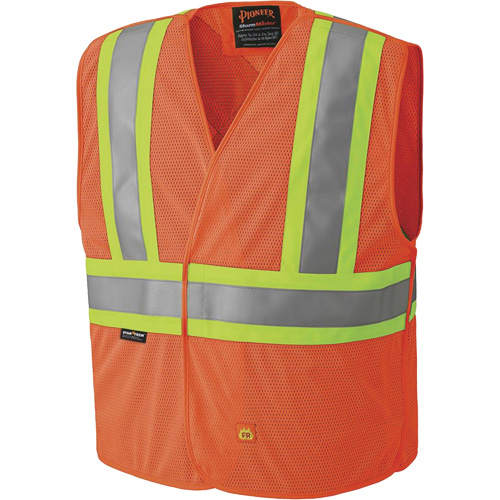 6914A Flame Resistant Safety Vest, High Visibility Orange, Medium/Small, Polyester Nia-Chem Ltd.