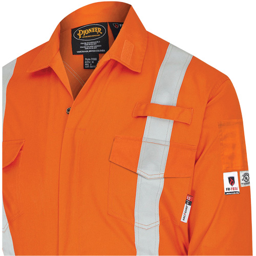 7702BB FR-Tech&reg; 2-Tone Safety Coverall, Size 36, Navy Blue/Orange, 10 cal/cm² Nia-Chem Ltd.