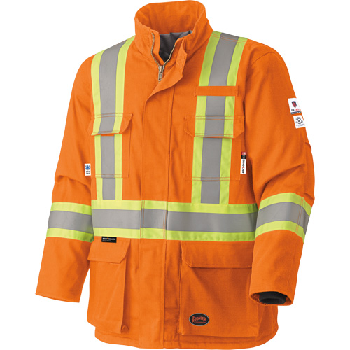5533 Manteau de s&eacute;curit&eacute; ignifuge, Petit, Orange haute visibilit&eacute;, 58 cal/cm² Nia-Chem Ltd.